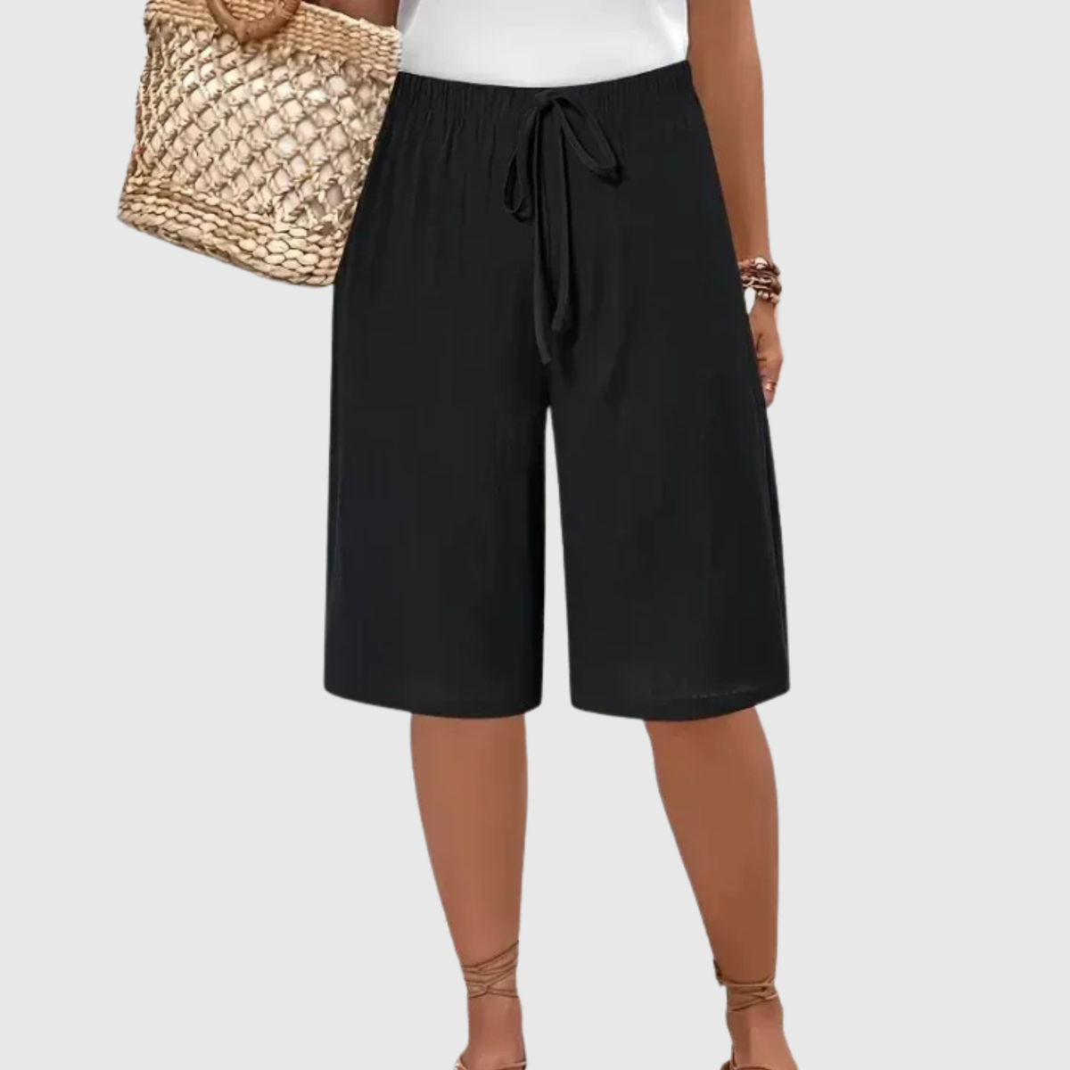 Lina | Casual Elastic Waist Short Trousers
