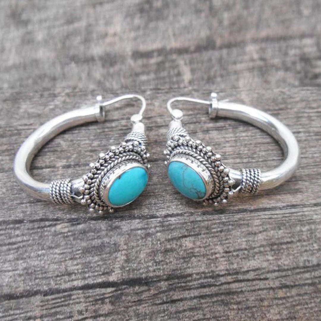 Elettra vintage earrings with turquoise