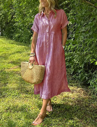 Women’s Dress | Striped Button-Up