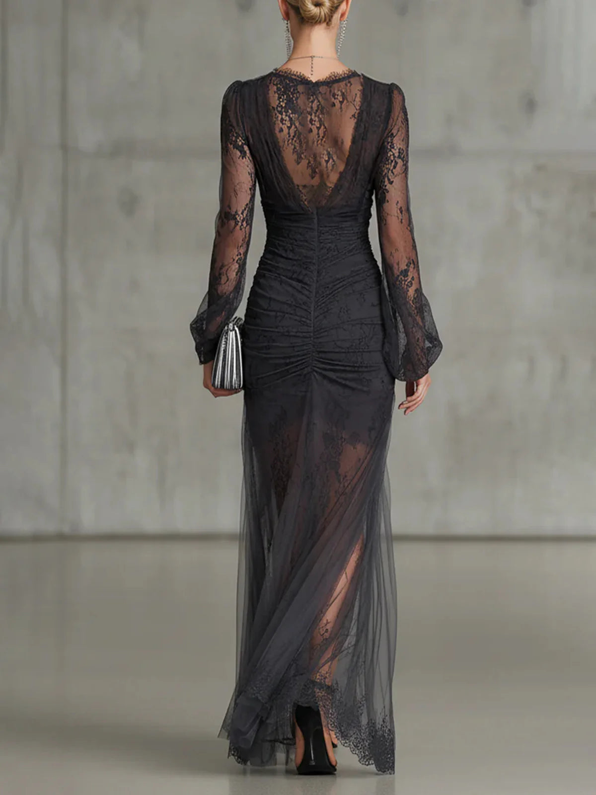 Tessa | Ruched Sheer Dress