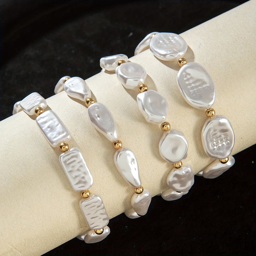 Set of 4 Pearl Bracelets