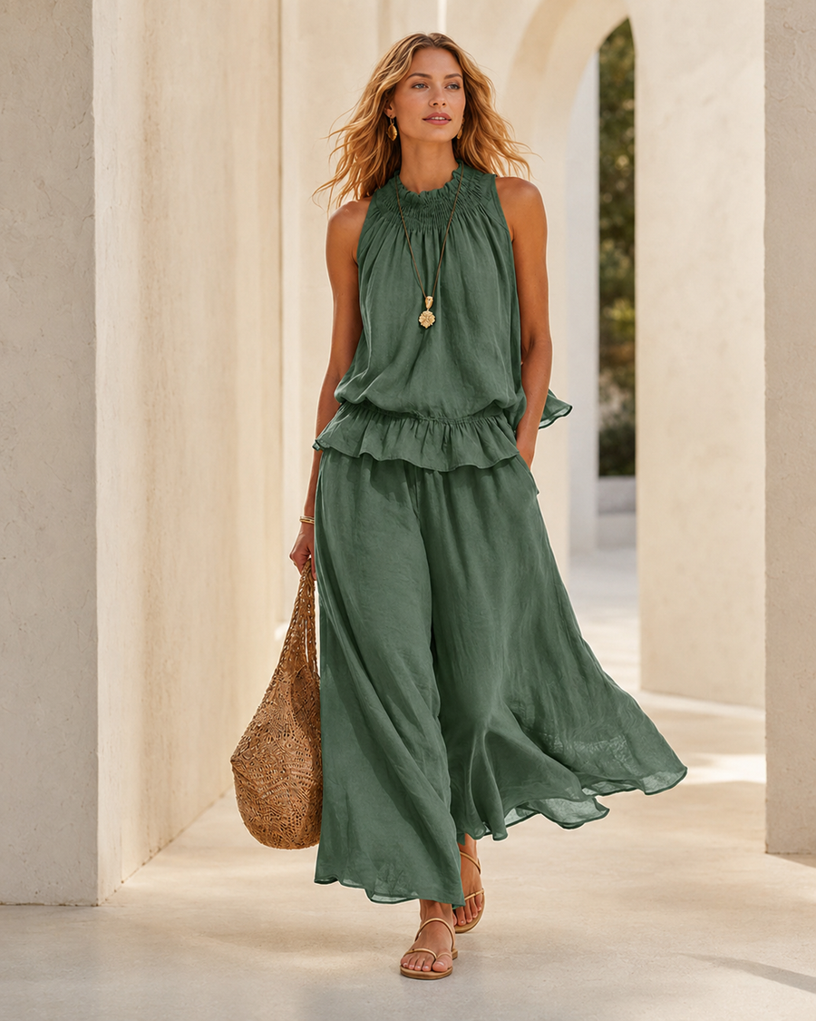 Sleeveless Two-Piece Set