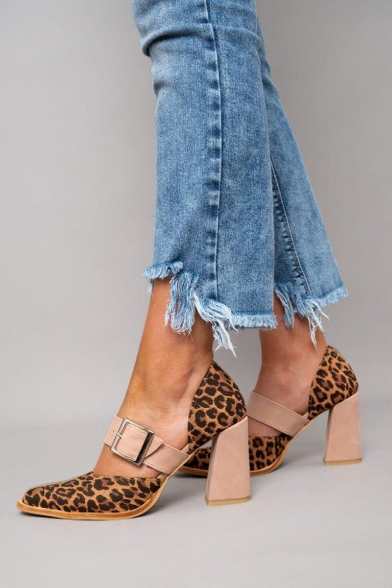 Ruby | Leopard Mary Jane Heels