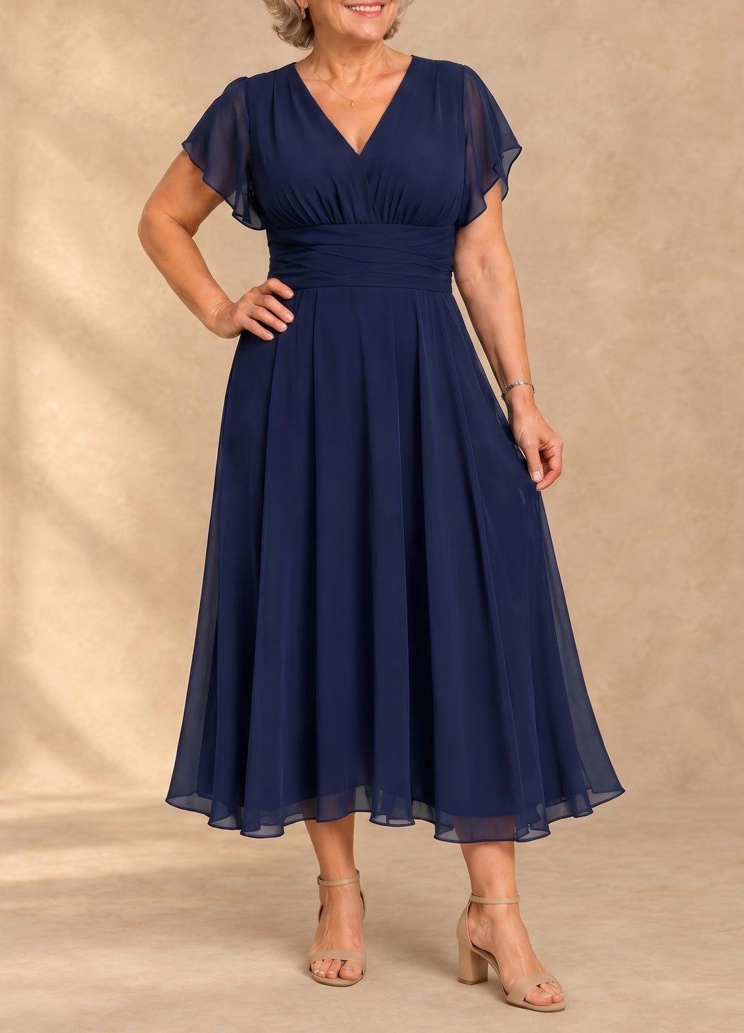 Bindi | V-Neck A-Line Dress