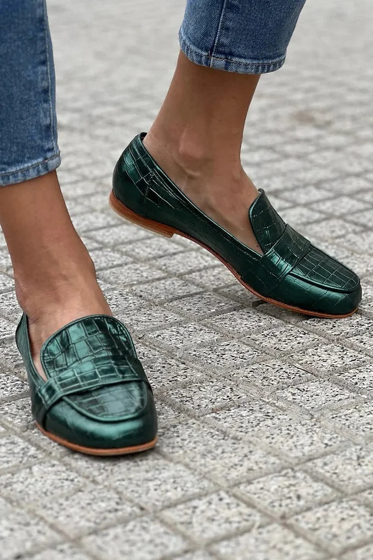 Loafer with Crocodile Texture