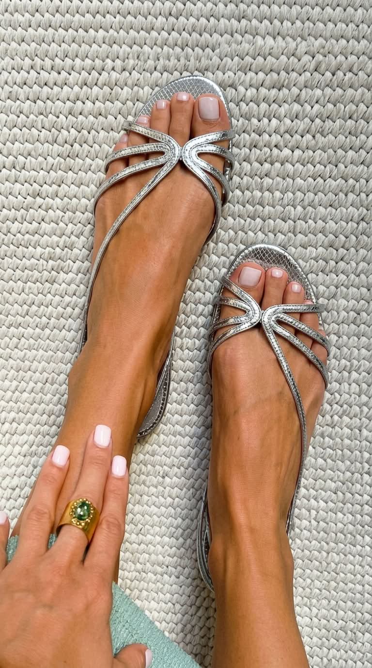 Camille | Golden Sandals, Summer Elegance