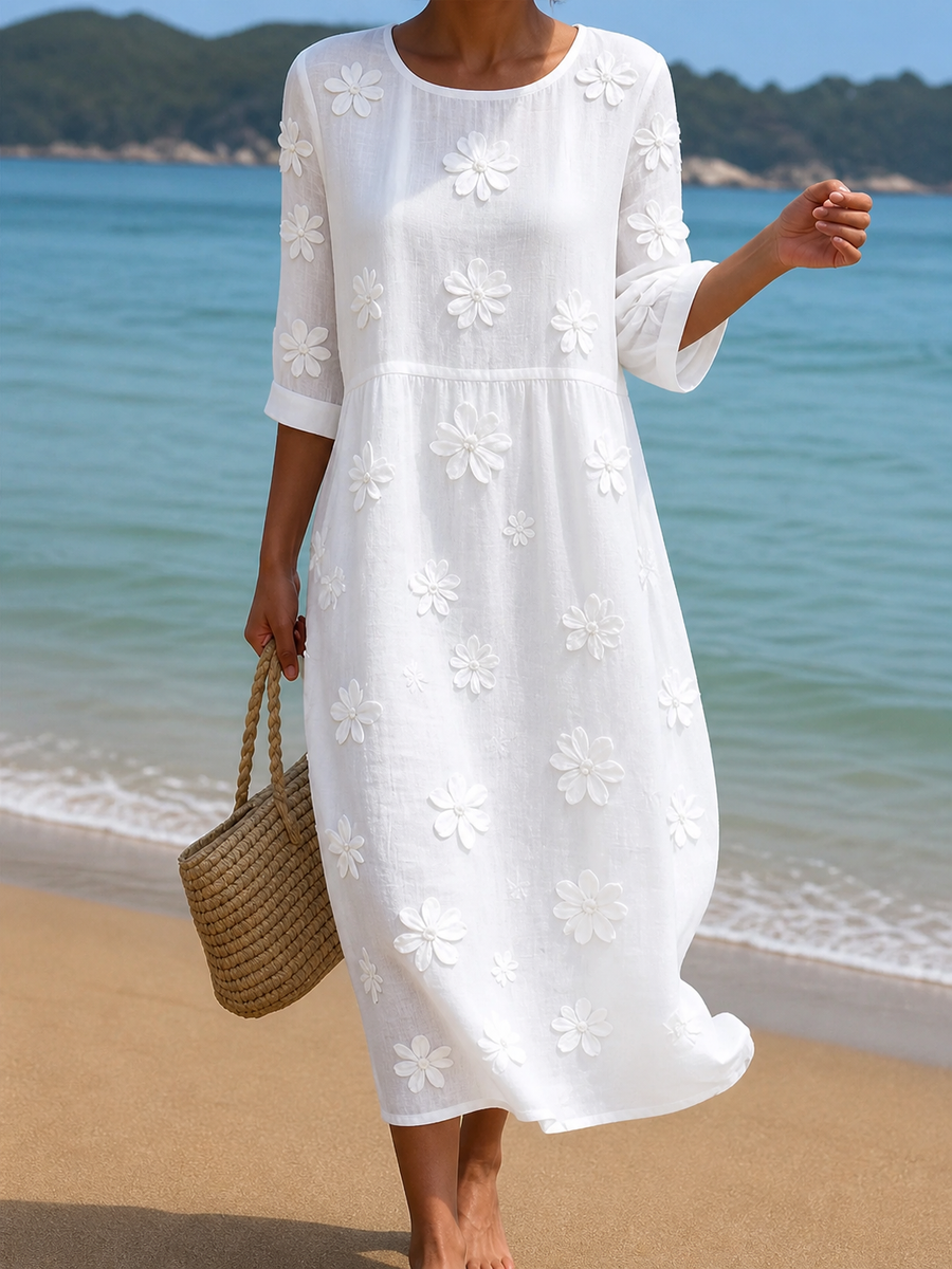 Women's Casual Dress with Floral Print