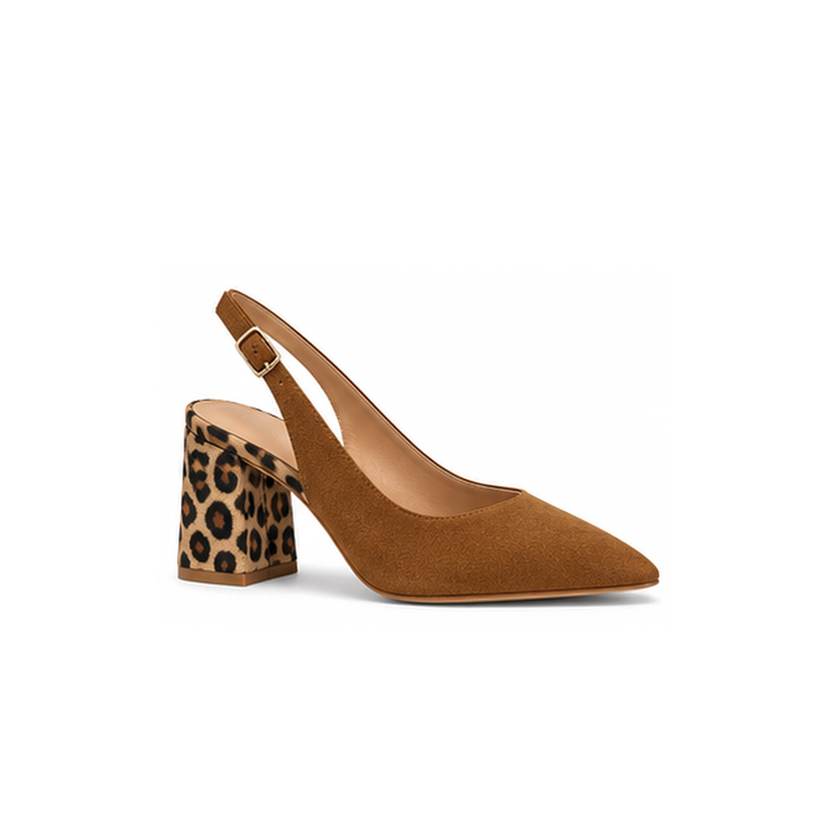 Mackenzie | Leopard Heel Slingback Pumps