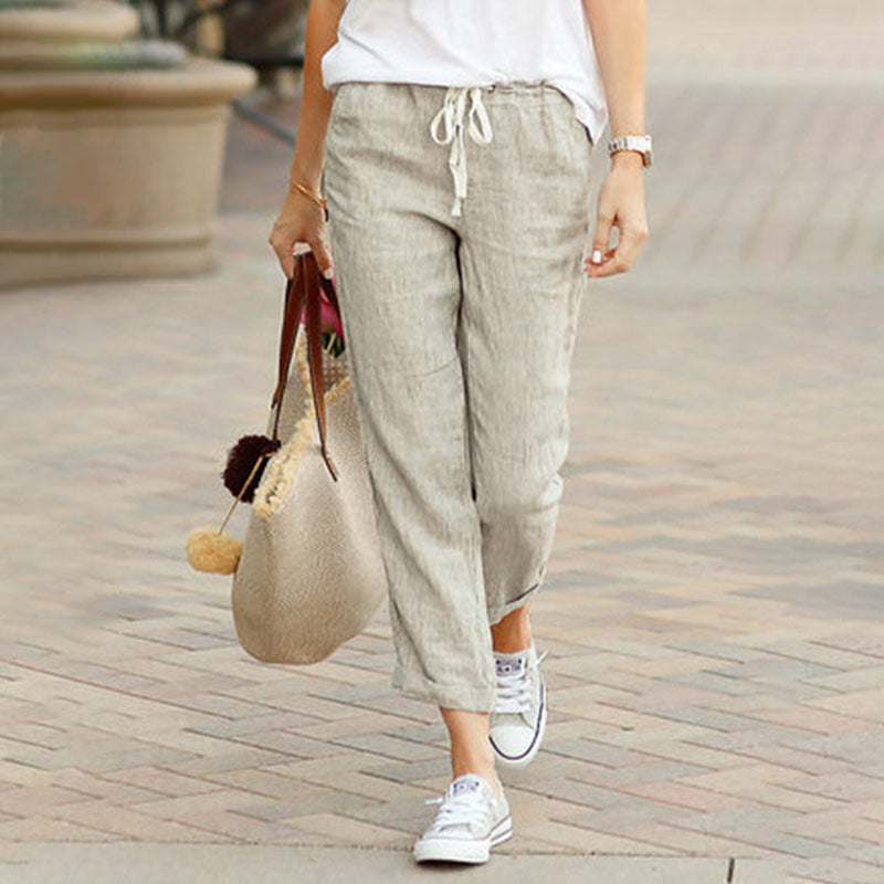 Alvie casual trousers with drawstring waist