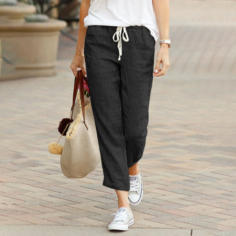 Alvie casual trousers with drawstring waist