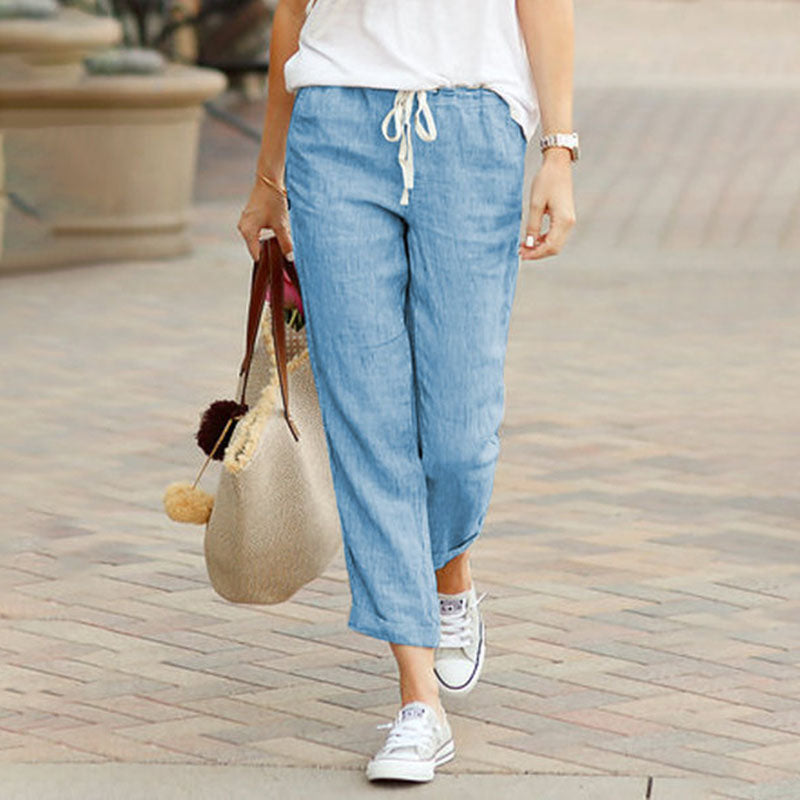 Alvie casual trousers with drawstring waist