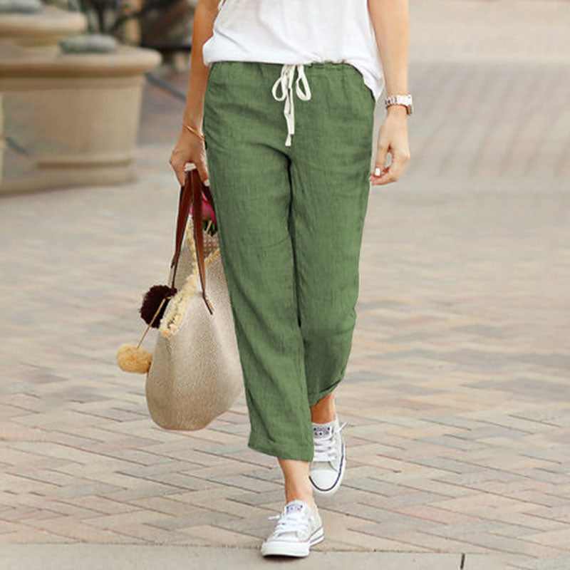 Alvie casual trousers with drawstring waist
