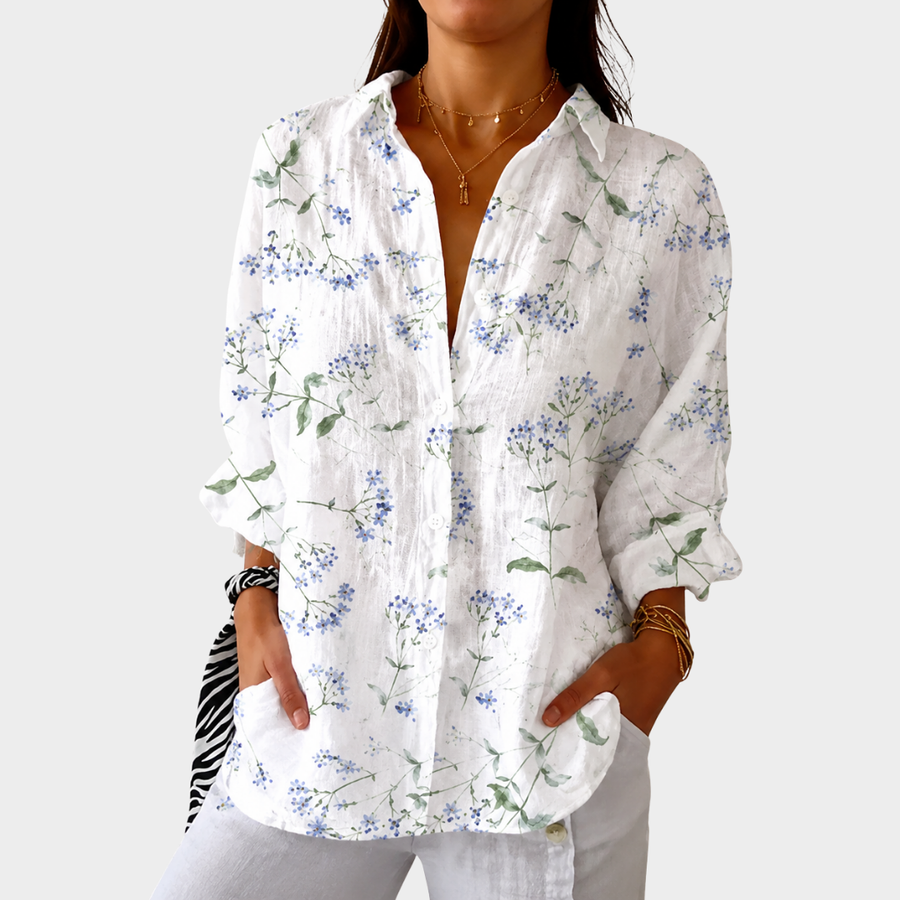 Toni | Light and Colourful Blouse with Print