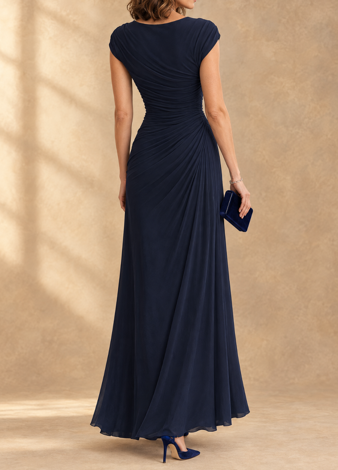 Cynthia | Cowl Neck Draped Maxi Dress