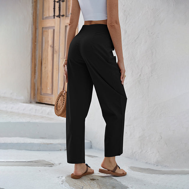 Sabby wide trousers with high knotted waist