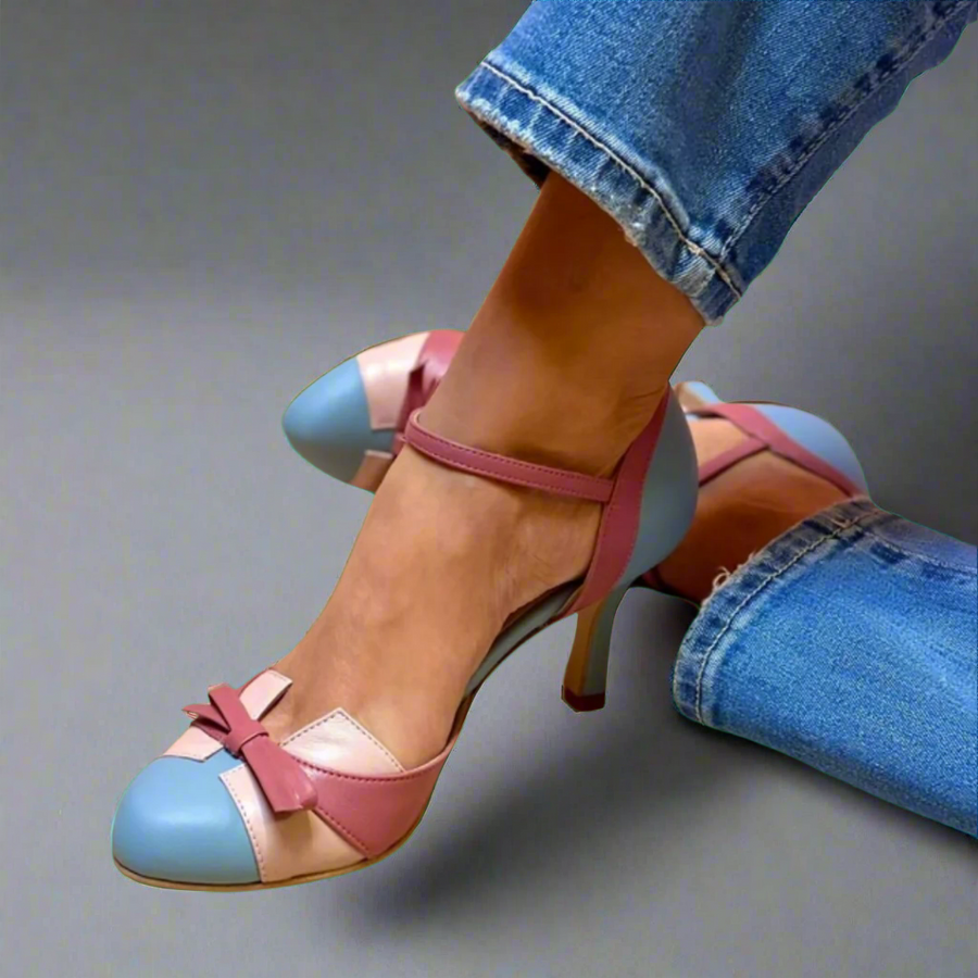 Zoey pastel-coloured heels with straps