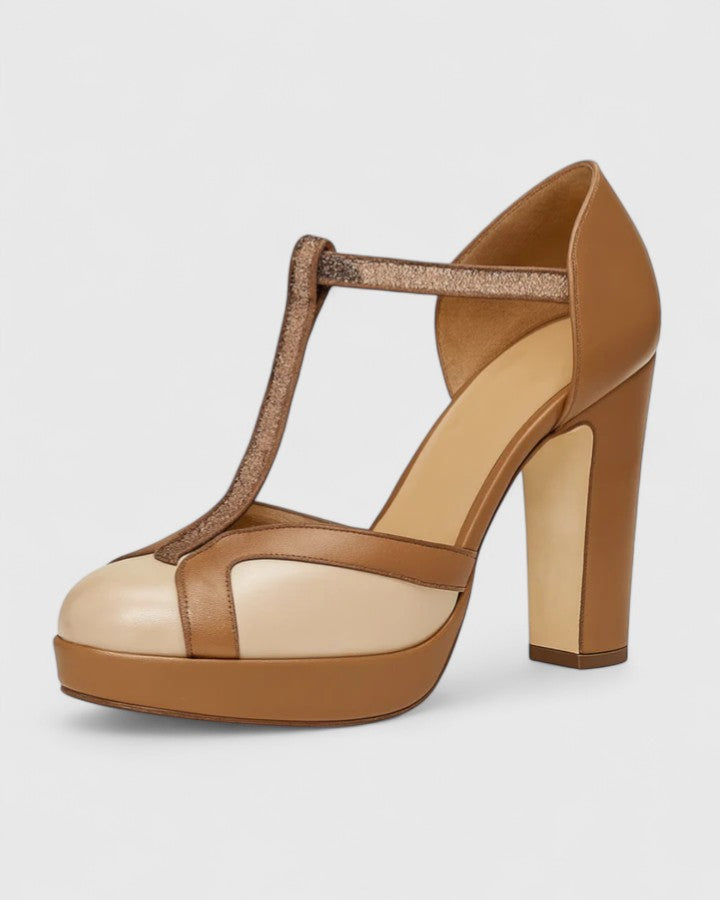 Nadia | Sophisticated Retro Closed Toe Heels