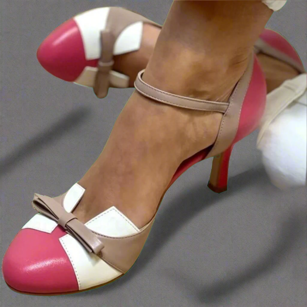 Zoey pastel-coloured heels with straps