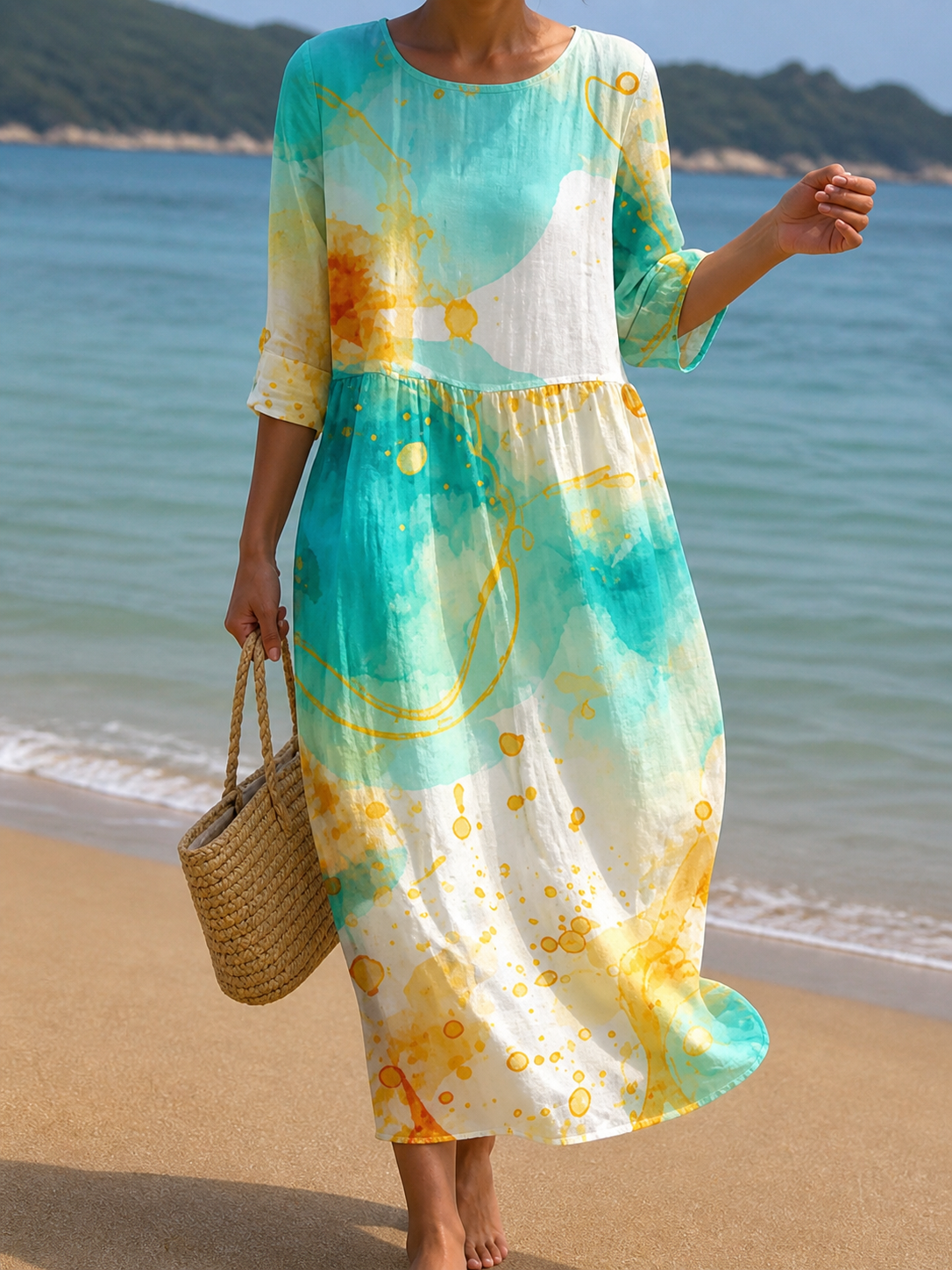 Women's Casual Dress with Floral Print