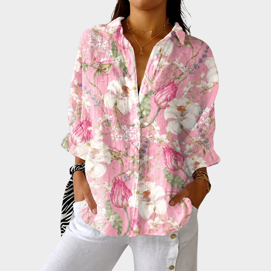 Michelle | Lightweight and Colourful Blouse with Print