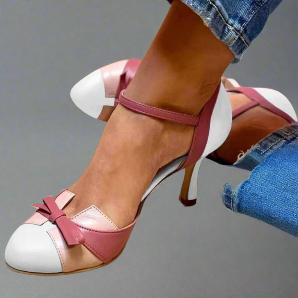 Zoey pastel-coloured heels with straps