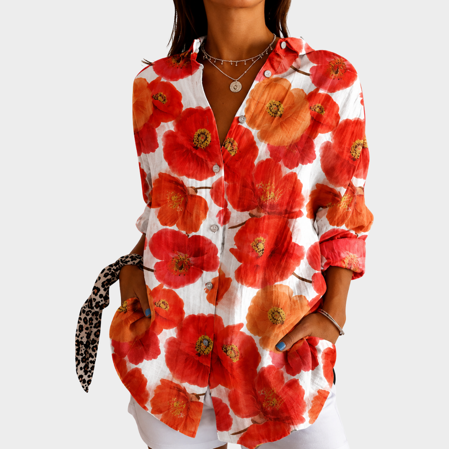 Trudy | Light and Colourful Blouse with Print