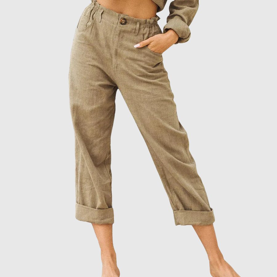 Eva | Elegant Loose-Fit Linen Shorts