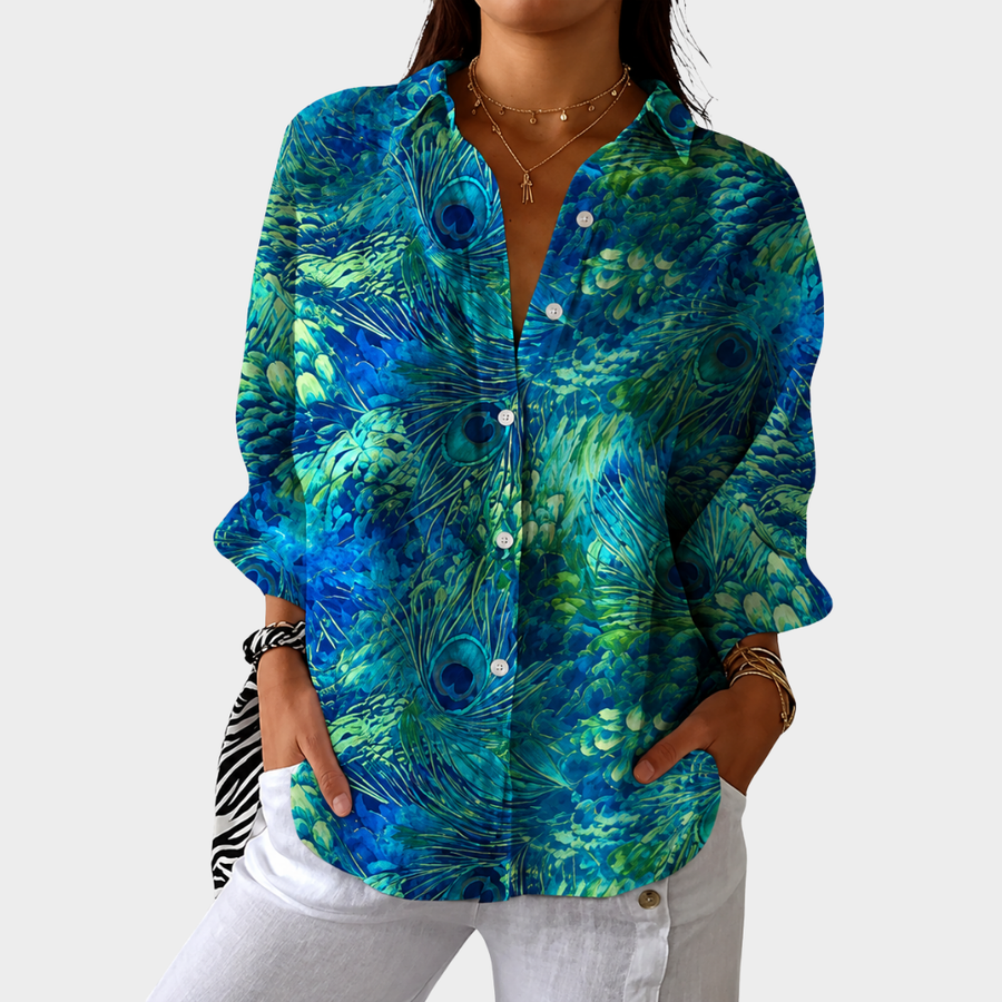 Leanne | Lightweight and Colourful Printed Blouse
