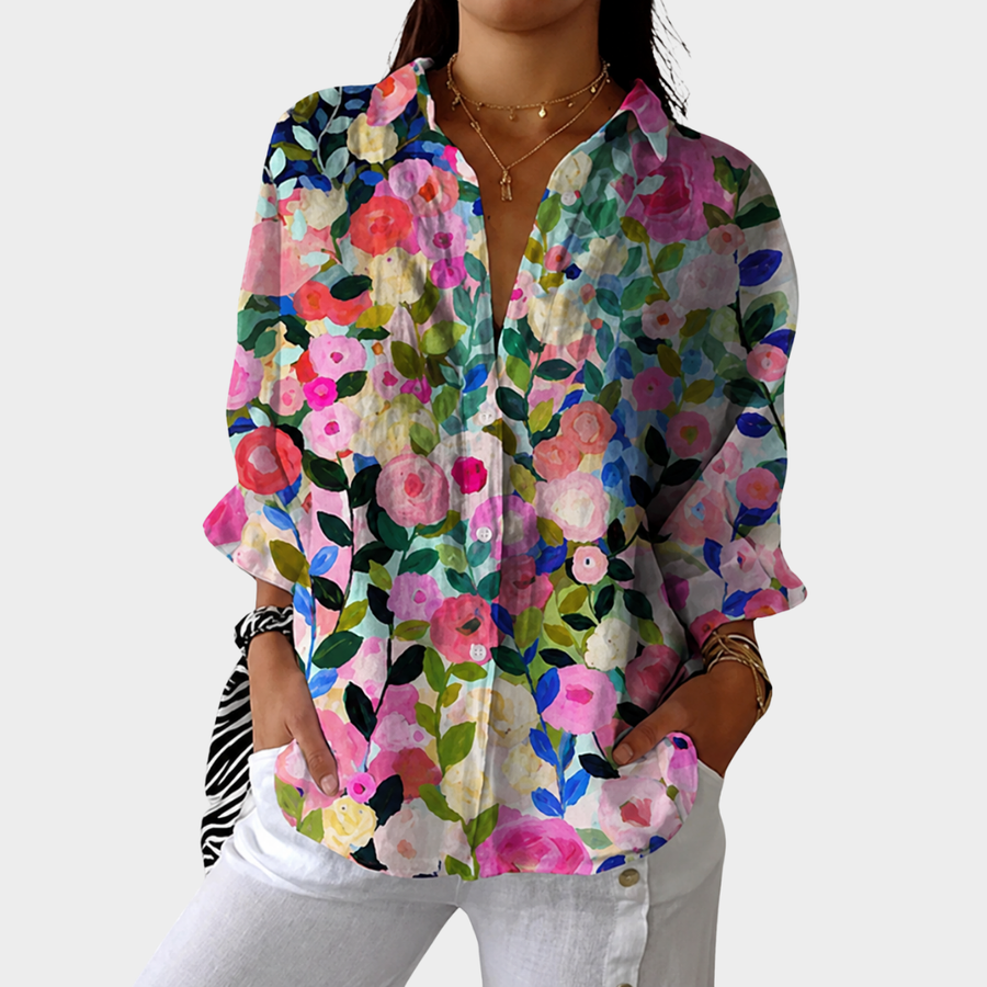 Shelley | Light and Colourful Blouse with Print