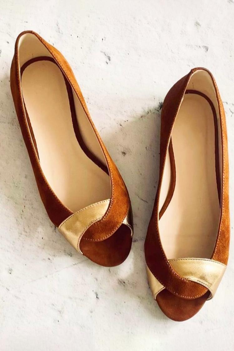 Casual Brown Open-Toe Block Sandals with Twisted Strap