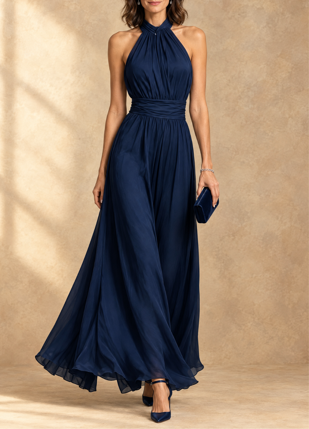 Paula | Halter Neck Maxi Dress