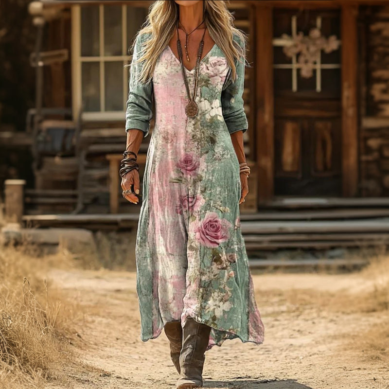 Roselyn | Vintage Rose Maxi Dress