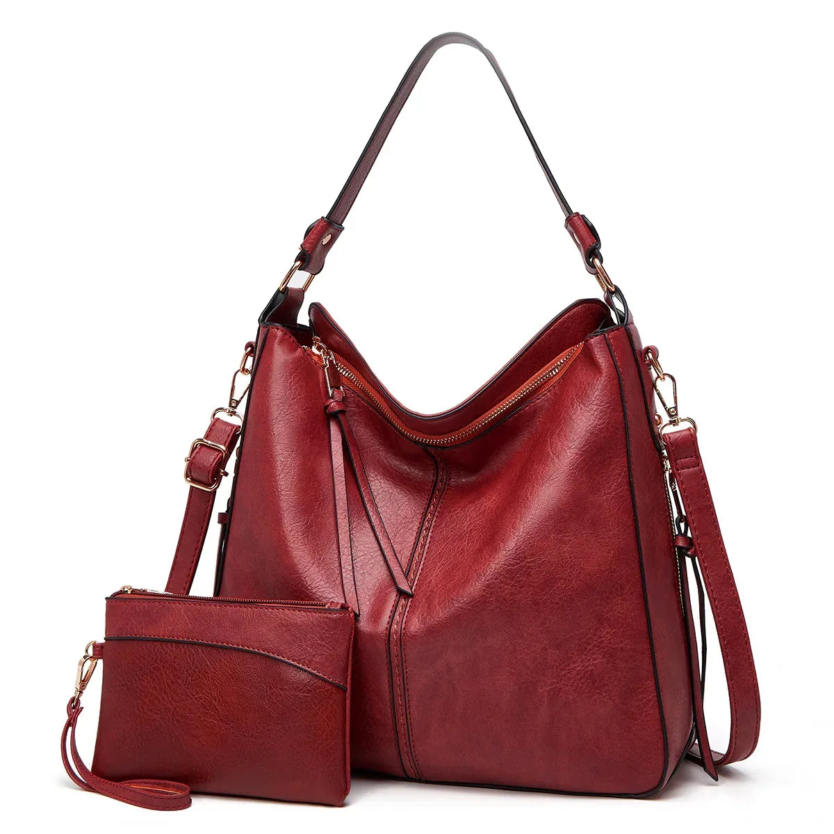 Luxury Soft-Touch Hobo Anti-Theft Handbag + FREE Pouch Wallet