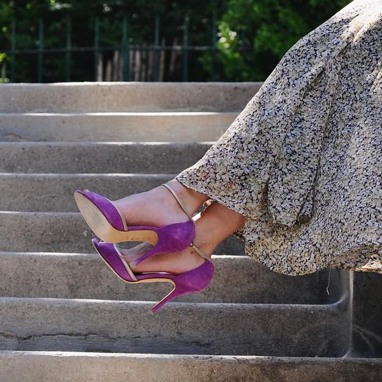 Sandals with High, Slim Heel