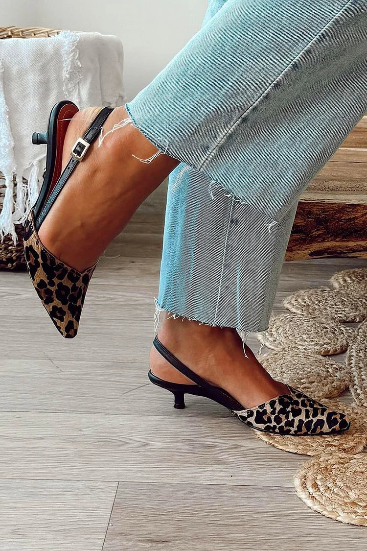 Slingback with Animal Print