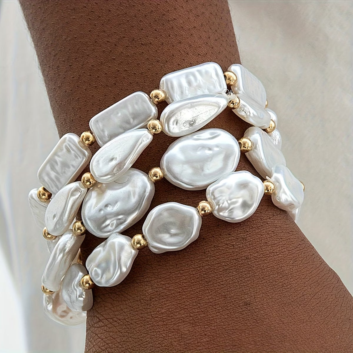 Set of 4 Pearl Bracelets