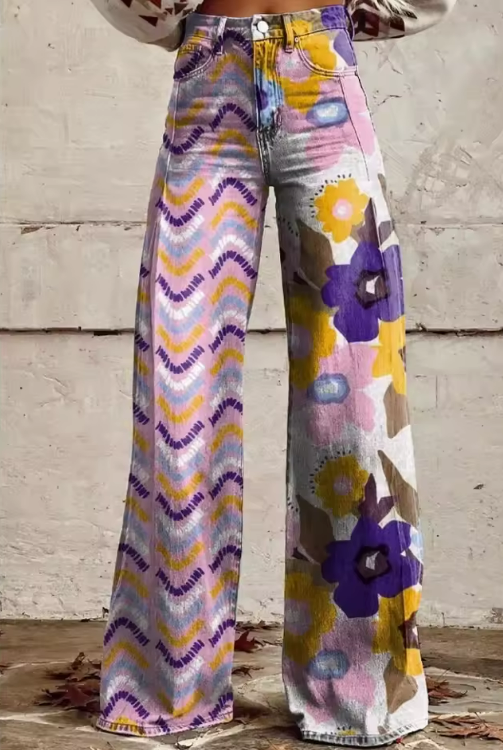 Isadora - Boho Floral Trousers