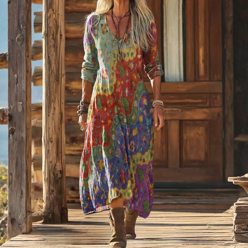 Rosanna | Colourful Bohemian Maxi Dress