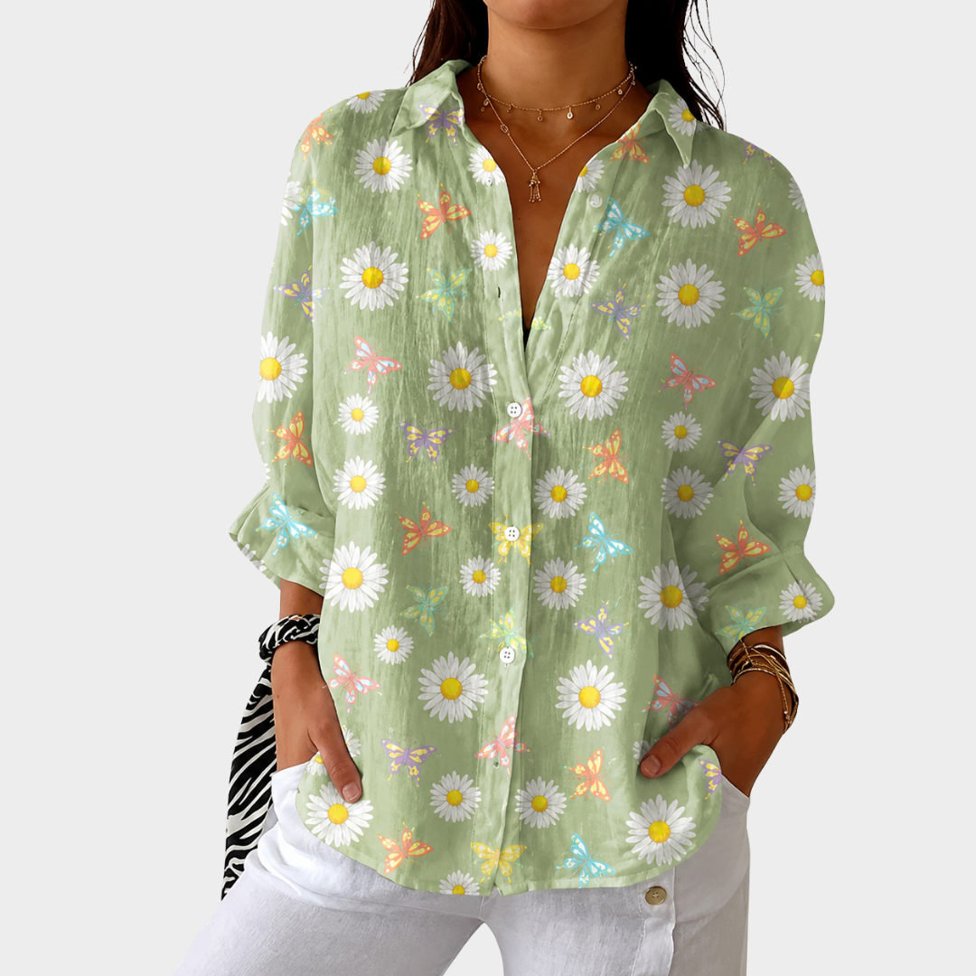 Carmel | Lightweight and Colourful Printed Blouse