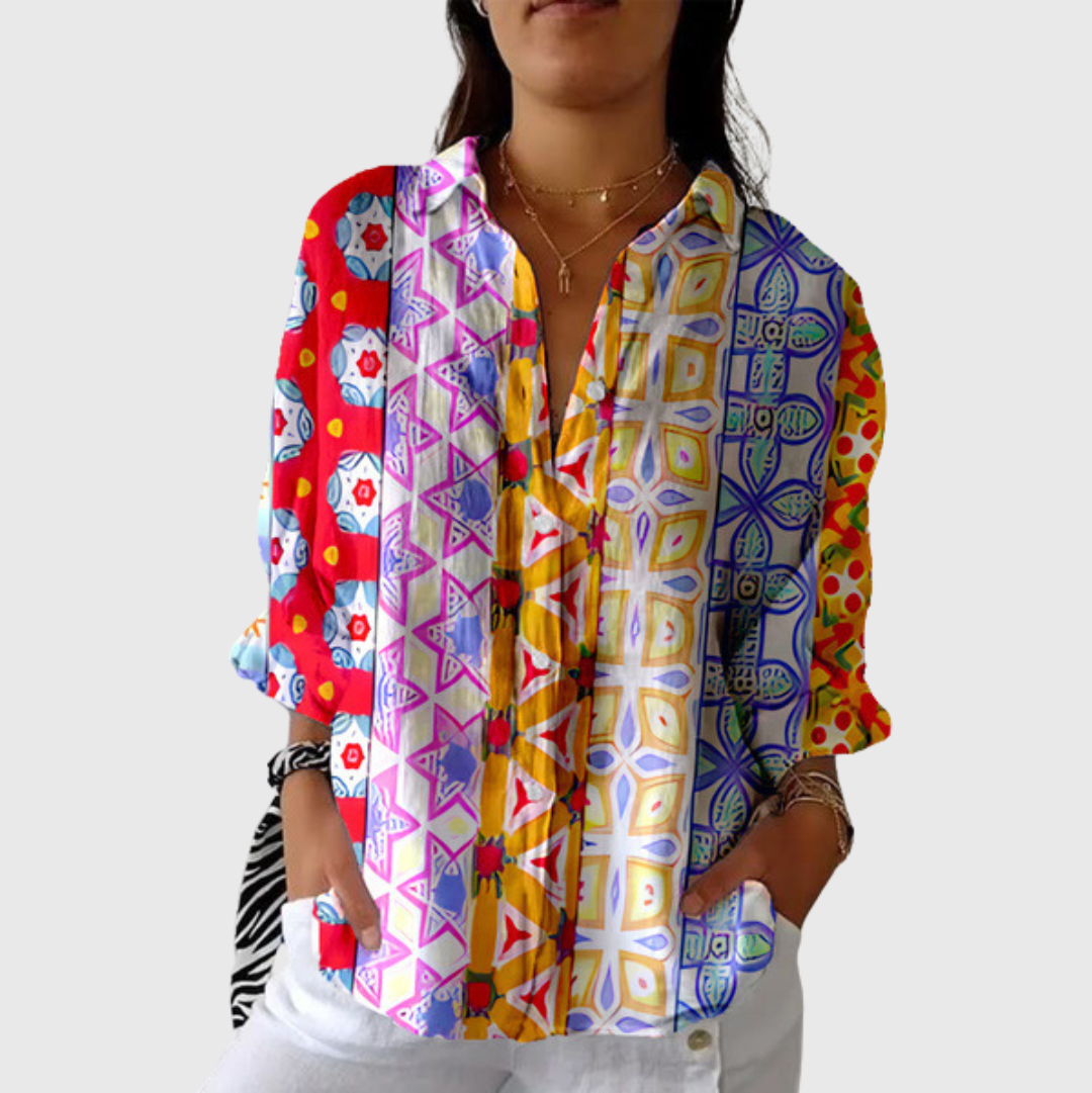 Verona lightweight blouse with print