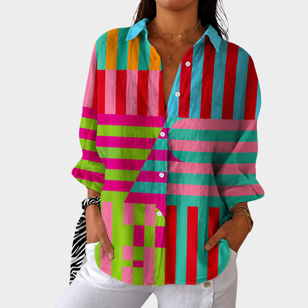 Rhiannon | Light and Colourful Blouse with Print
