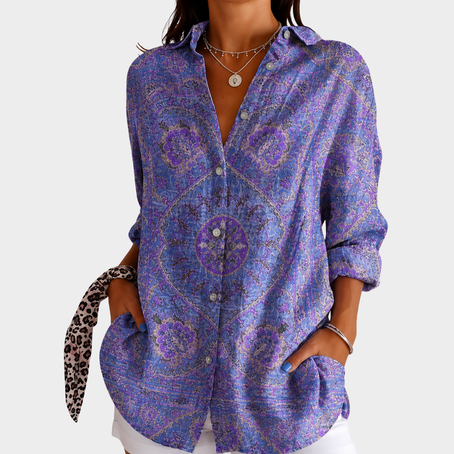 Courtney | Lightweight and Colourful Blouse with Print