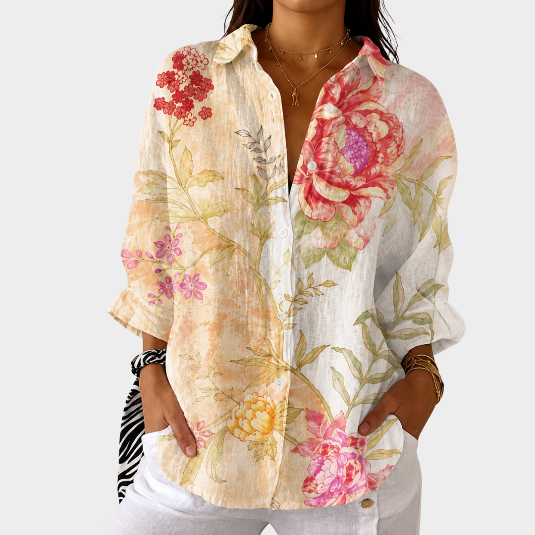 Annika | Light and Colourful Blouse with Print