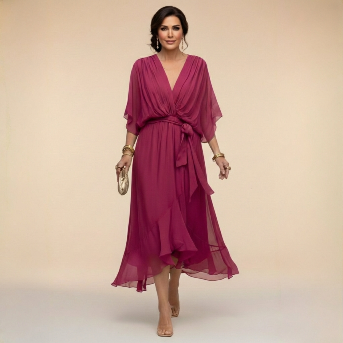 Abigail | Stylish V-Neck Dress