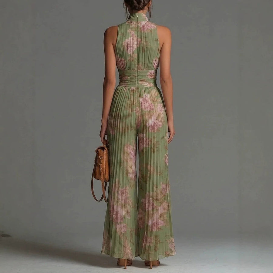 Sofia | Pleated Floral Jumpsuit for Women
