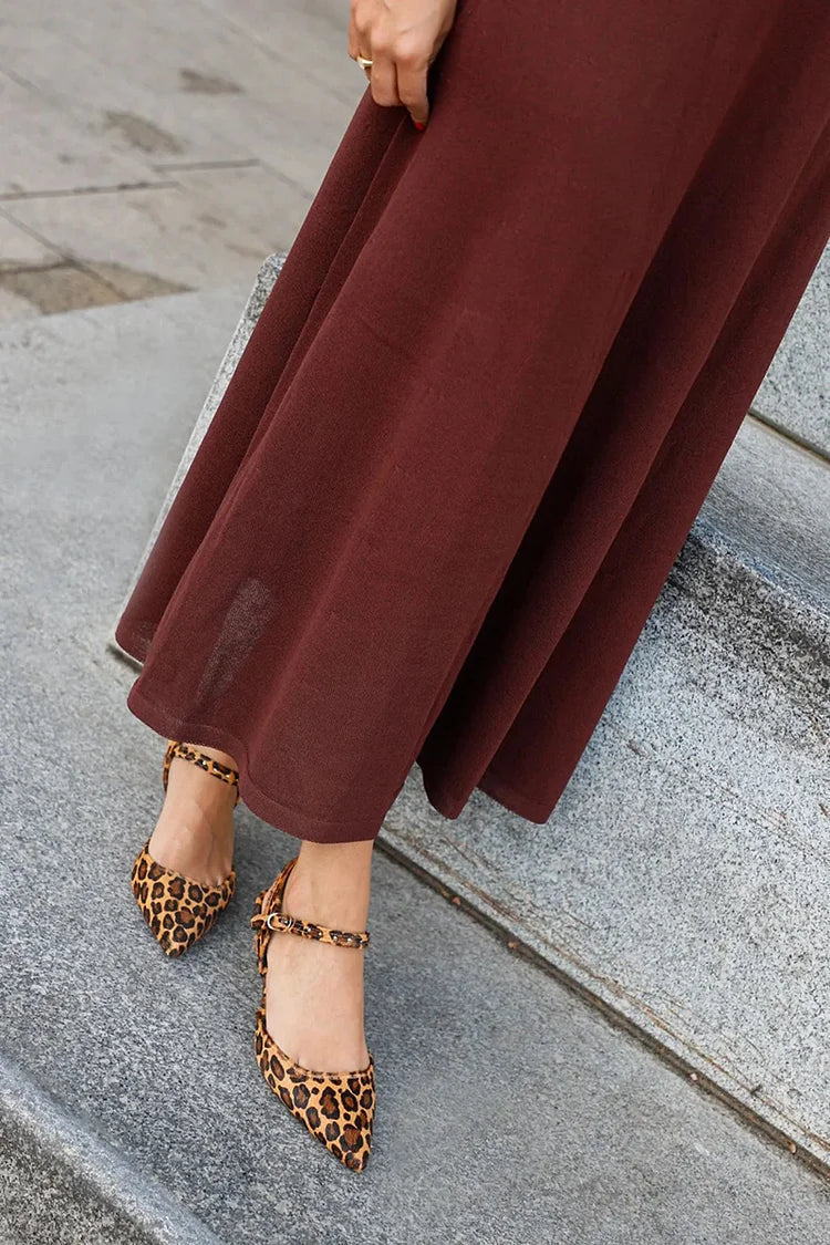 Pointed Ballerinas with Strap
