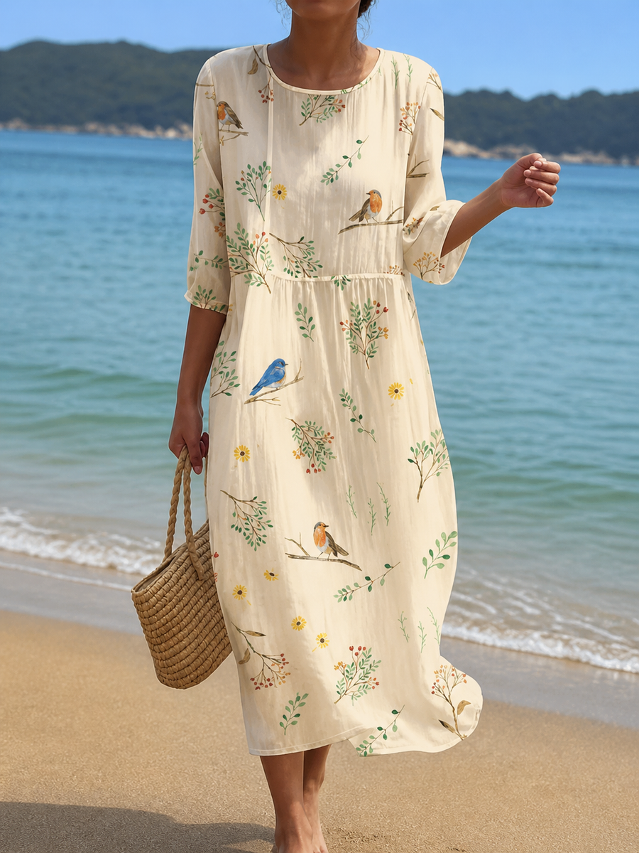 Women's Casual Dress with Floral Print