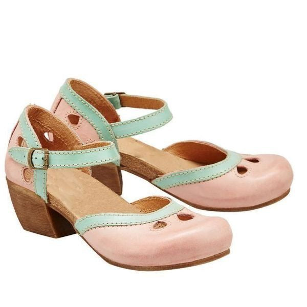 Orthotic Sandals with Wear | Cut-Out Mary Jane Block Heels