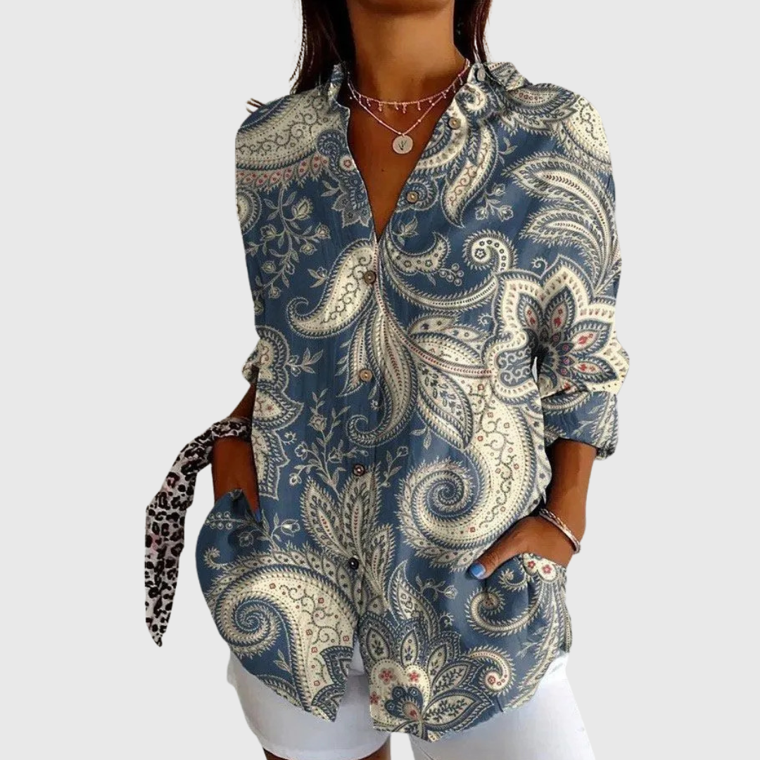 Kaatje Colourful Blouse with Print