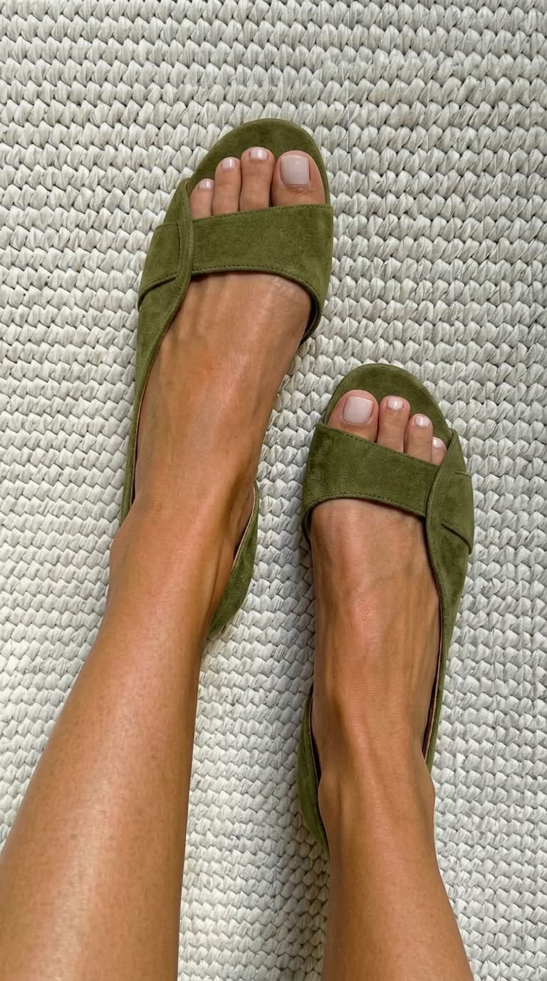 Casual Suede Slingback Sandals with Open Toe